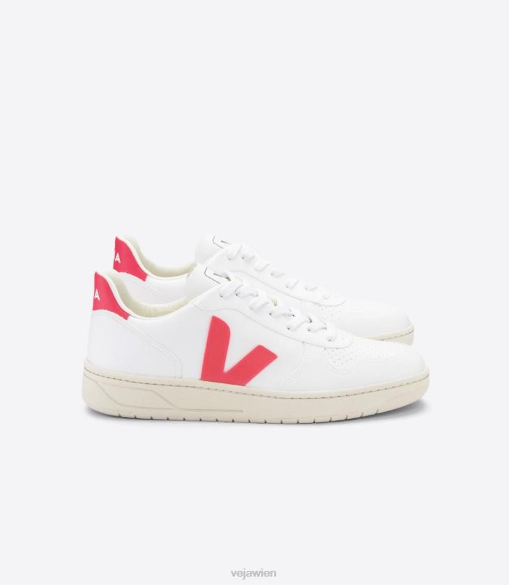 8JL44299Veja v-10 cwl weiß rosa fluo