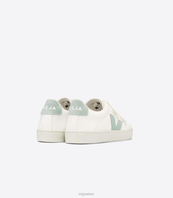 8JL44329Veja Esplar chromfreies Leder, weißes Matcha