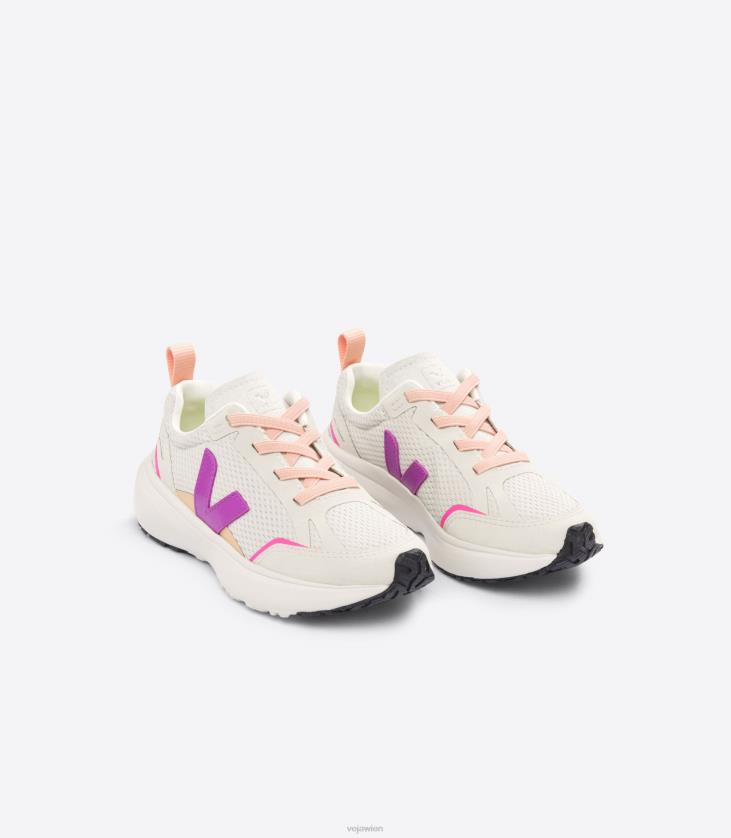 8JL44379Veja Kanarische elastische Schnürsenkel, Alveomesh, natürlicher Lotus