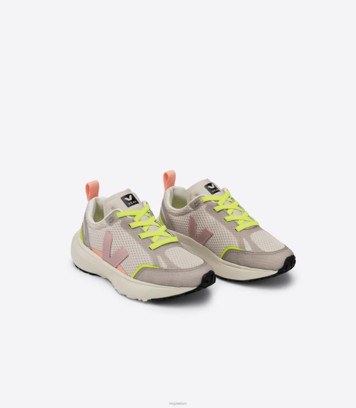 8JL44388Veja Kanarische elastische Schnürsenkel, Alveomesh, natürliches Babe