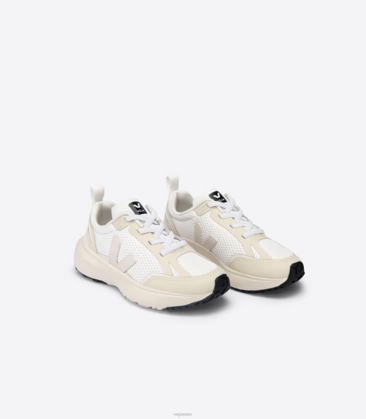 8JL44391Veja Kanarische elastische Schnürsenkel alveomesh weiß Pierre