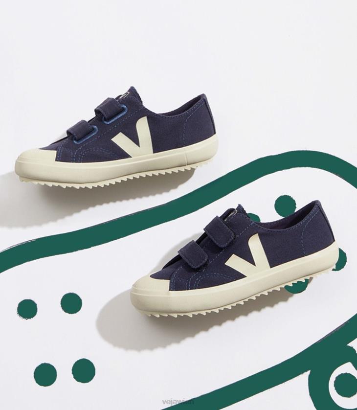 8JL44400Veja Ollie Canvas Marine Pierre