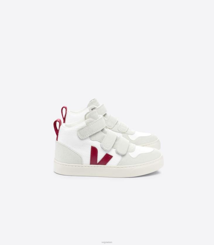 8JL44343Veja V-10 Mid B-Mesh, weißes Marsala