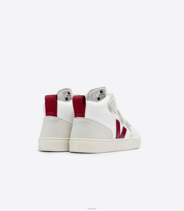 8JL44343Veja V-10 Mid B-Mesh, weißes Marsala
