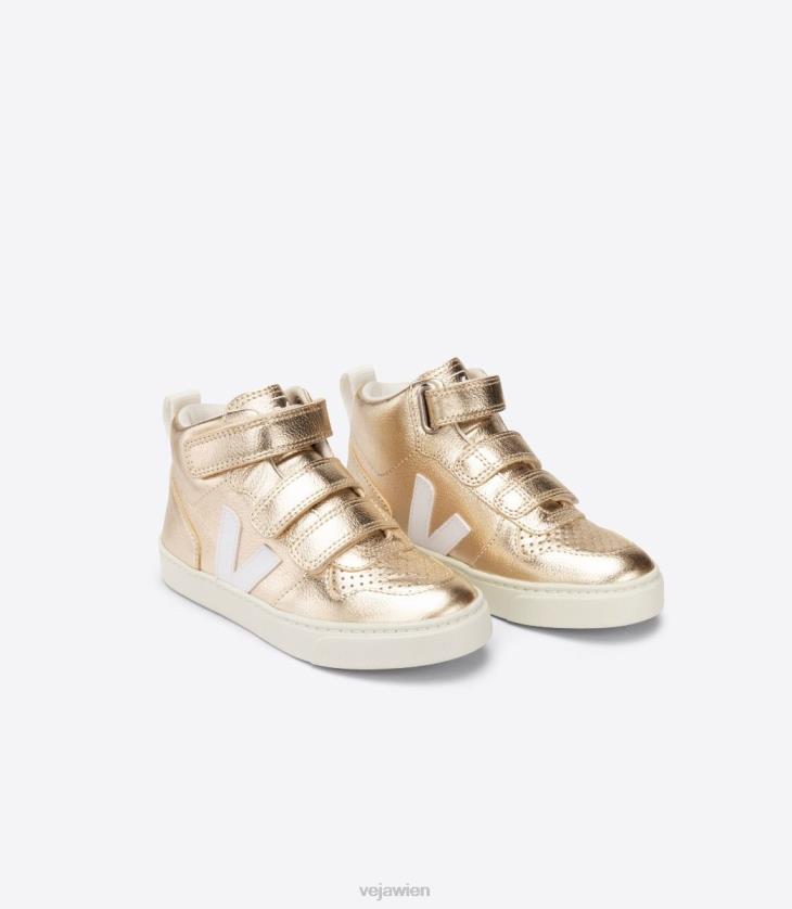 8JL44347Veja v-10 mid chromfreies leder platine weiß