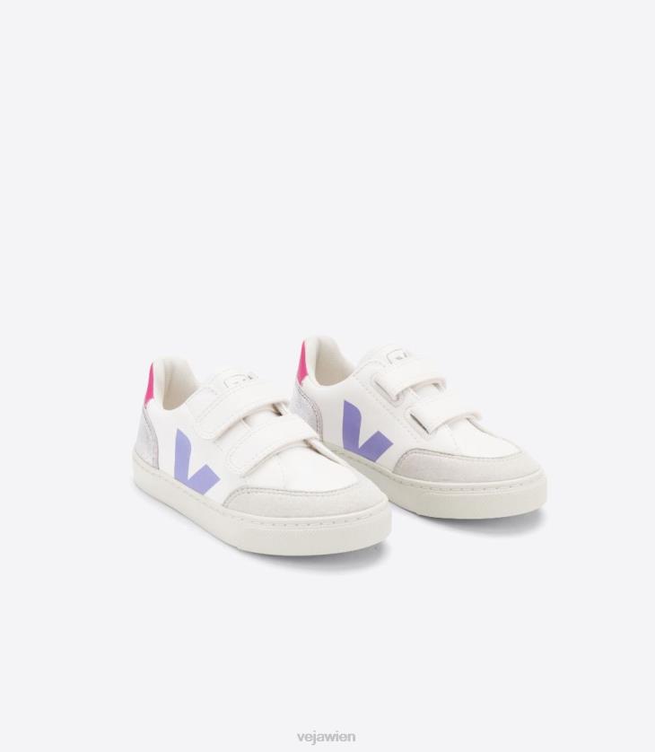 8JL44307Veja V-12 Chromfreies Leder Multico Silber