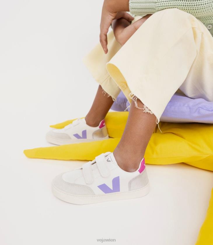 8JL44307Veja V-12 Chromfreies Leder Multico Silber