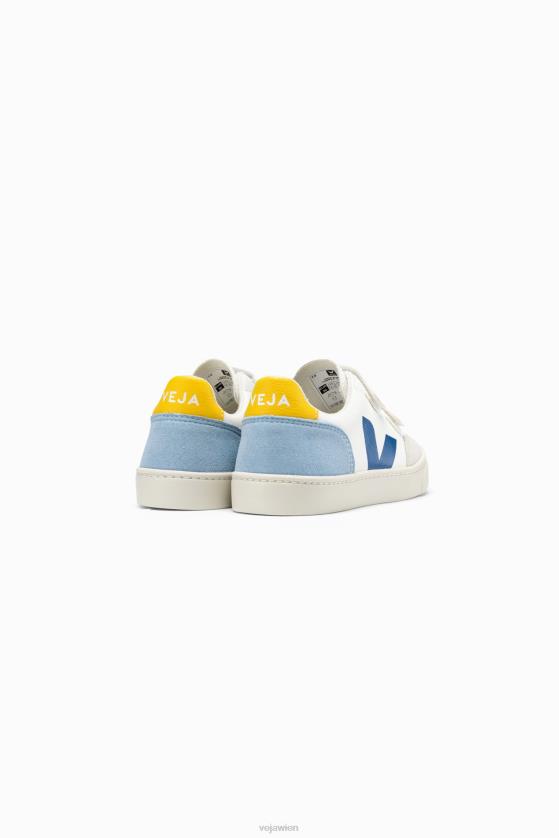 8JL44309Veja V-12 Chromfreies Leder Weiß Multico