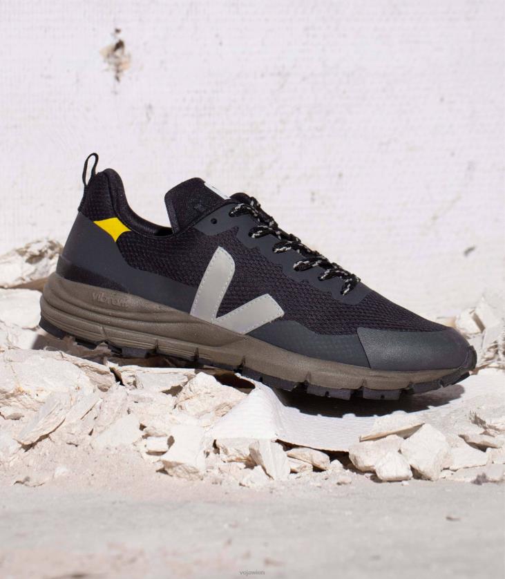 8JL44124Veja Dekkan Alveomesh Black Oxford Grey Tonic