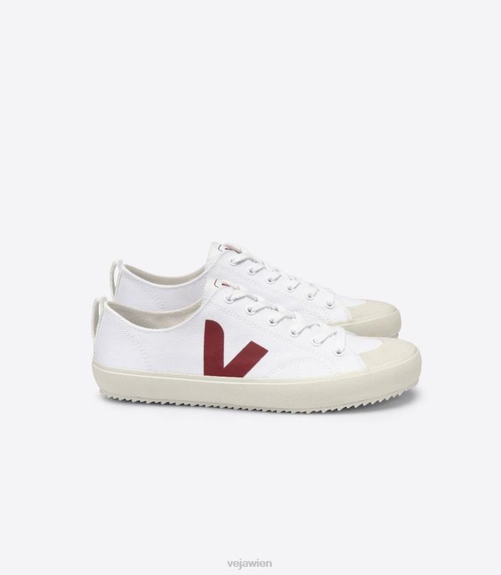 8JL44161Veja Nova Canvas weiß Marsala