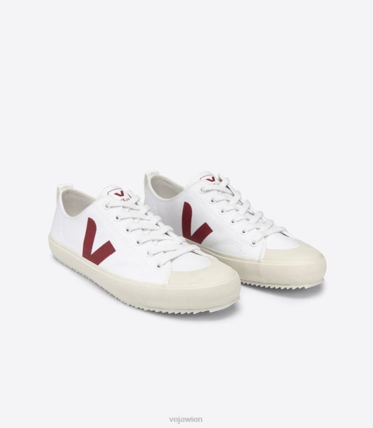 8JL44161Veja Nova Canvas weiß Marsala
