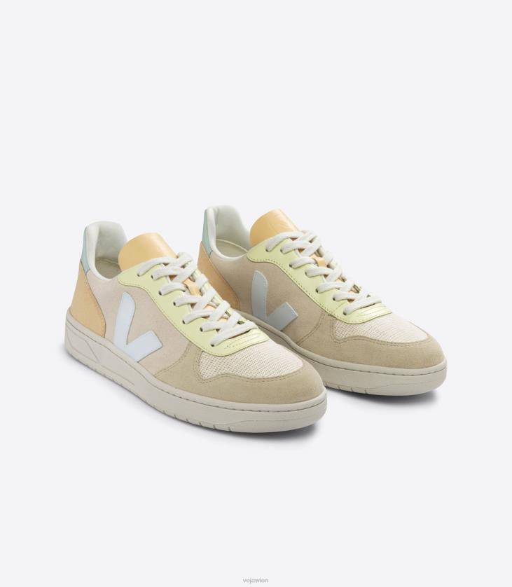 8JL4454Veja V-10 Wildleder Zobel Menthol Multico