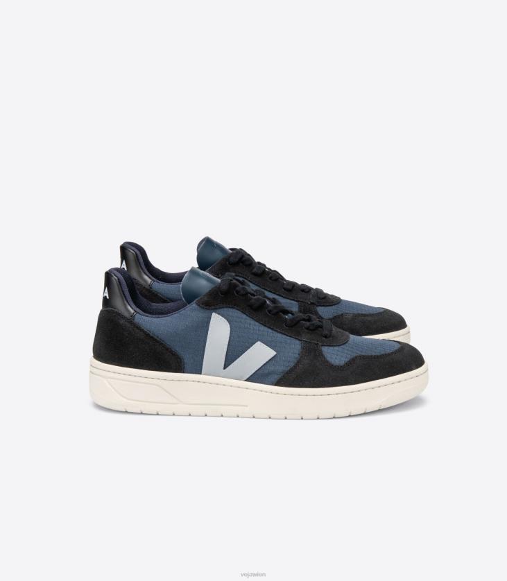 8JL4462Veja V-10 Ripstop Nautico Oxford Grau Schwarz