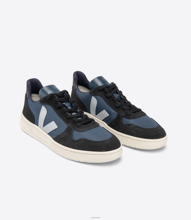 8JL4462Veja V-10 Ripstop Nautico Oxford Grau Schwarz