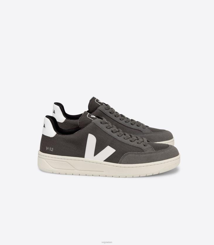 8JL4437Veja V-12 veganes B-Mesh-Grafitweiß