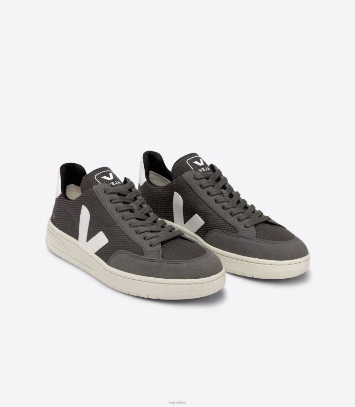 8JL4437Veja V-12 veganes B-Mesh-Grafitweiß