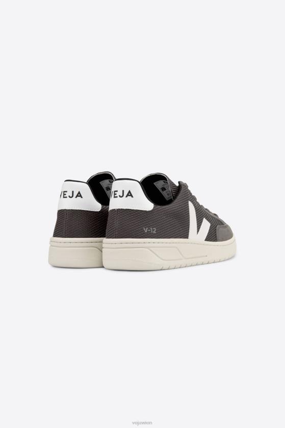 8JL4437Veja V-12 veganes B-Mesh-Grafitweiß