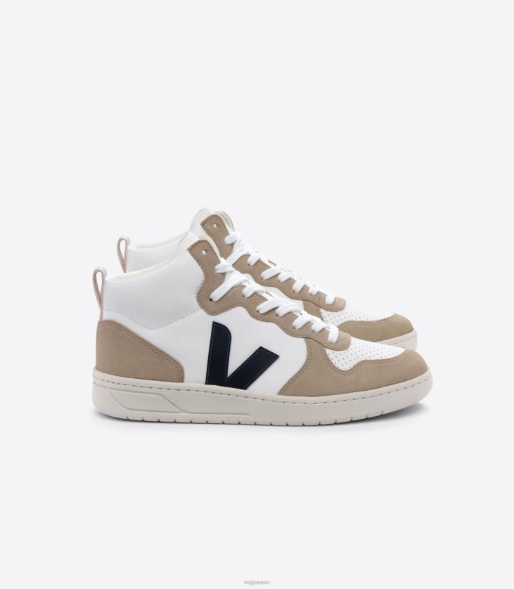 8JL4479Veja V-15 chromfreies Leder weiß Nautico Sahara