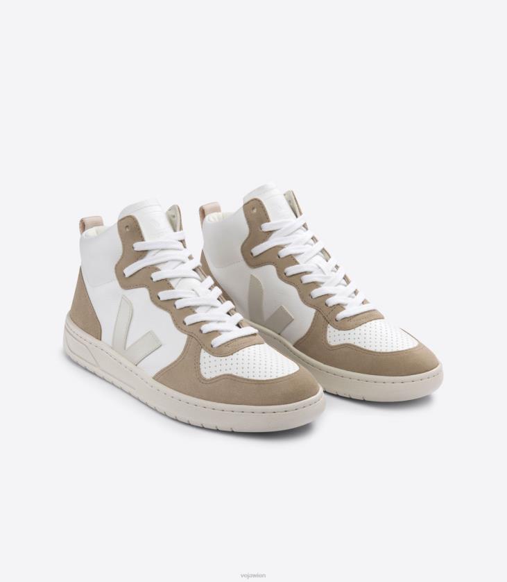 8JL4480Veja V-15 chromfreies Leder weiß Pierre Sahara
