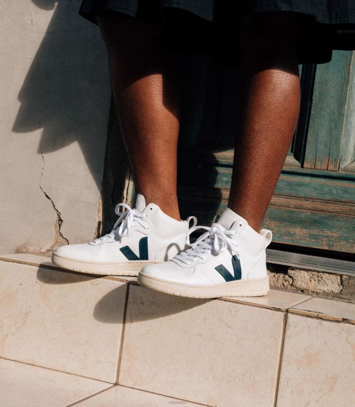 8JL4487Veja V-15 Leder weiß Nautico